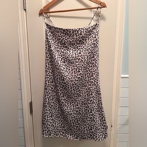 Pink Lily Leopard Print Women's Slip Dress